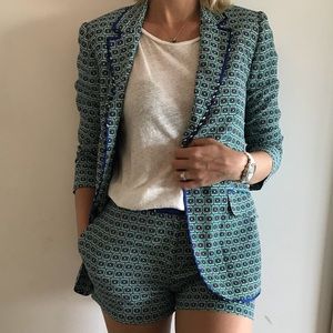 DVF blazer and shorts